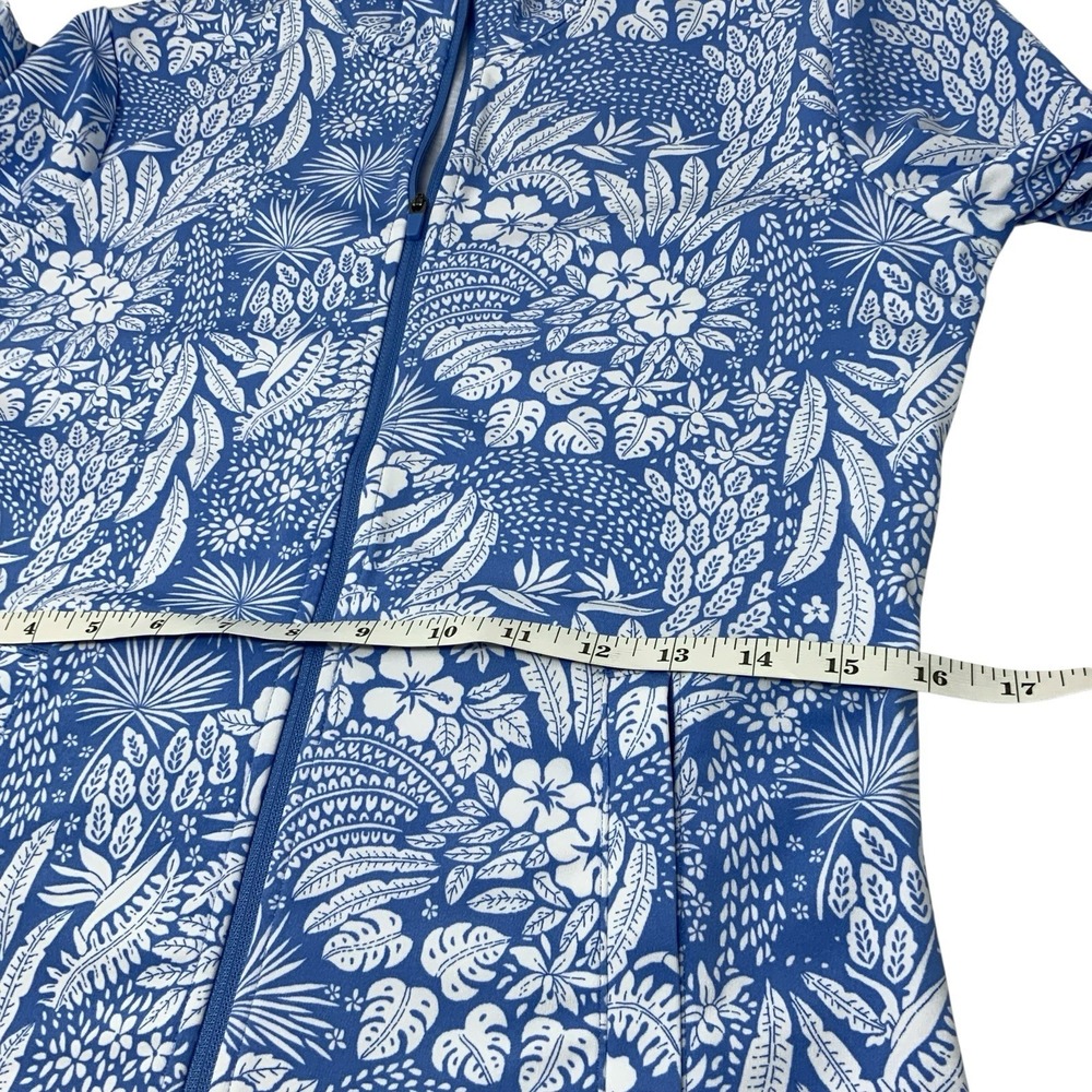 Tommy Bahama Women's Small Everyday Active Blue Tropical Floral Full Zip Jacket - Picture 11 of 13